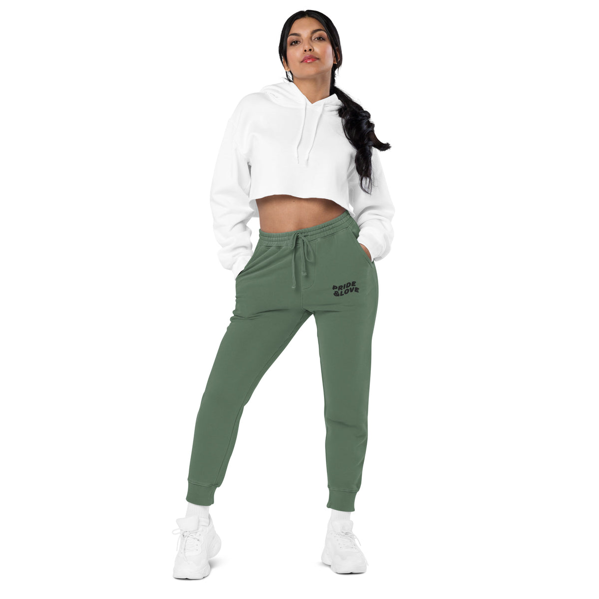 Women pigment-dyed sweatpants