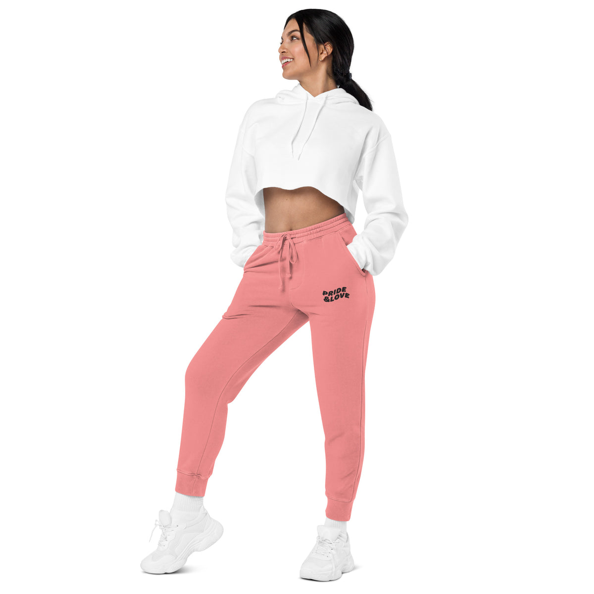 Women pigment-dyed sweatpants