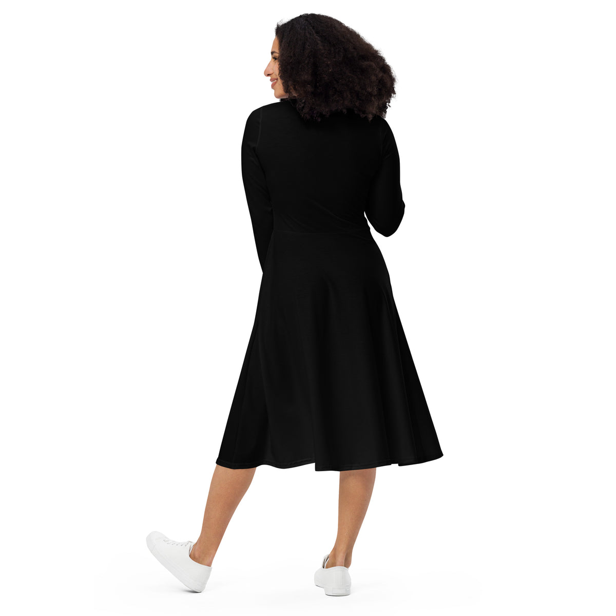 long sleeve midi dress