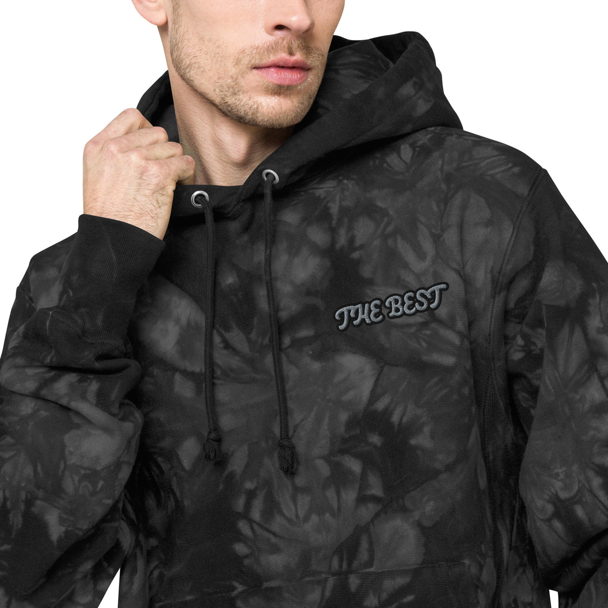 Men Champion tie-dye hoodie