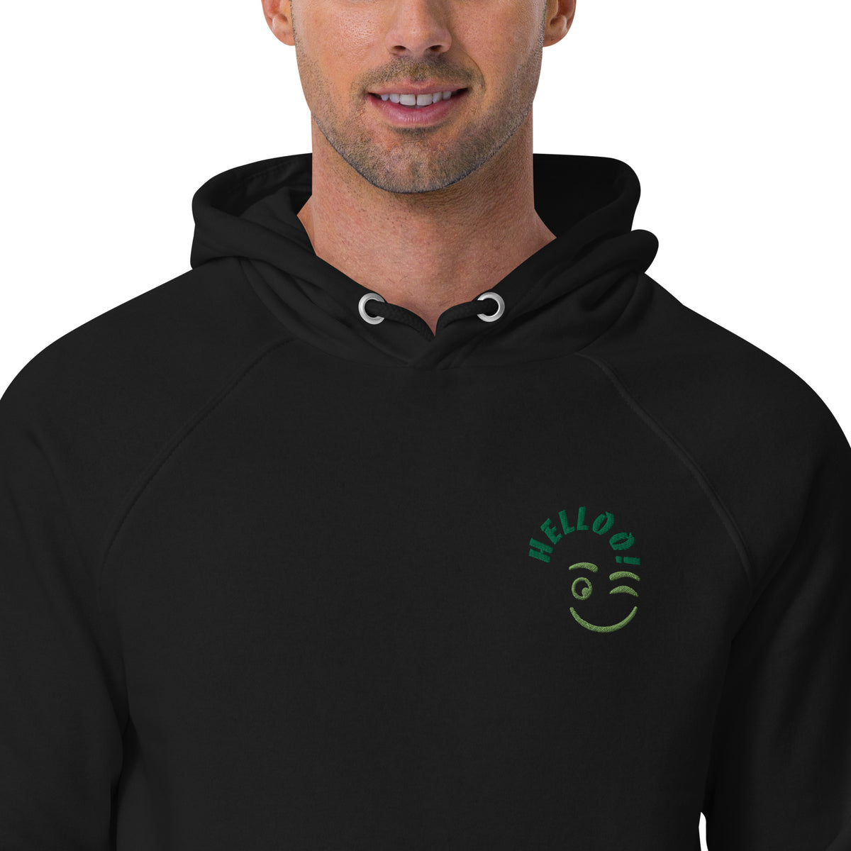 Men eco raglan hoodie