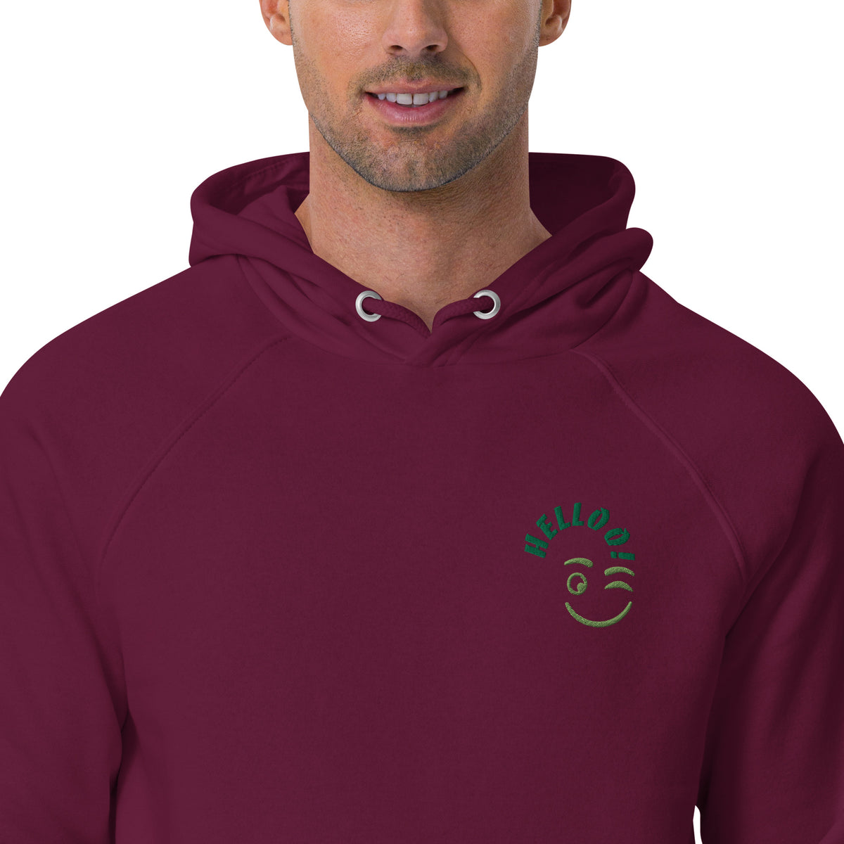 Men eco raglan hoodie