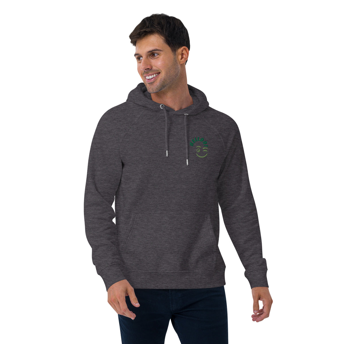 Men eco raglan hoodie