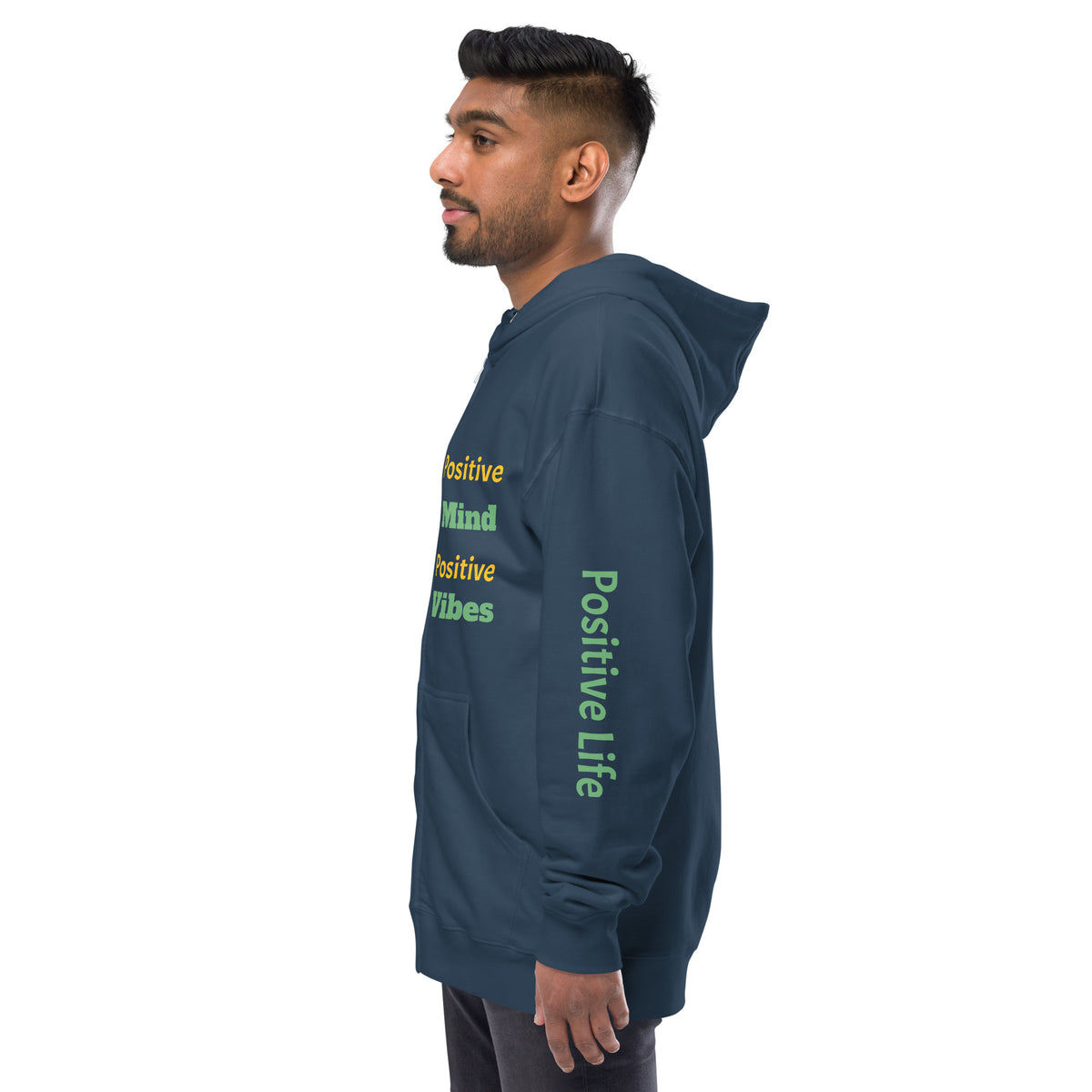 Men fleece zip up hoodie