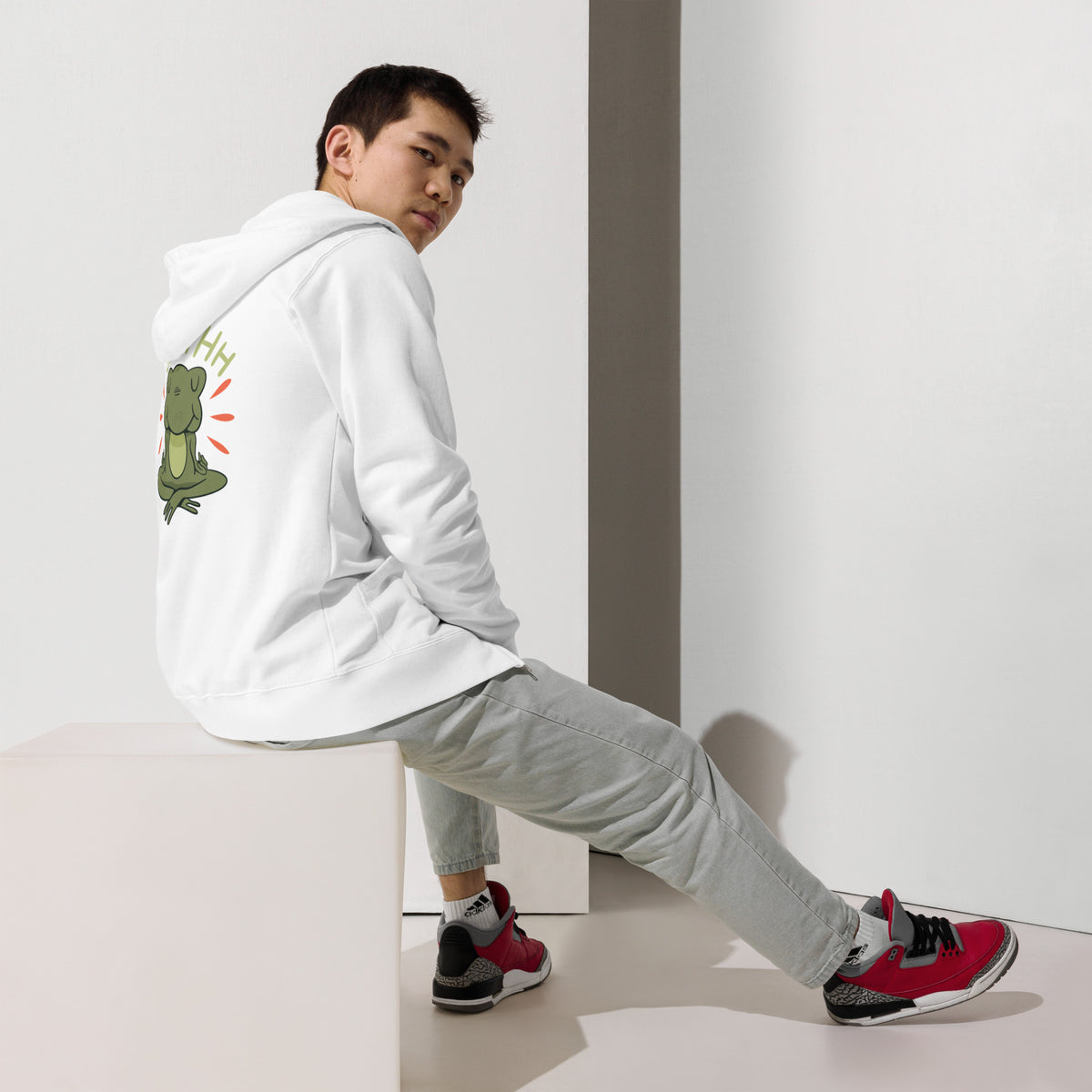 Unisex fleece zip up hoodie
